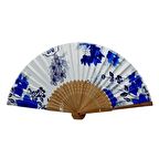 Japon Bambu Kumaş Yelpaze Çanta Boy Stant Hediyeli No.53