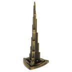 Vintage Metal Burj Khalifa Biblo Antik Bronz 22 cm Burç Halife