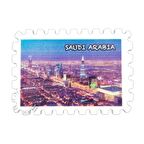 Suudi Arabistan Temalı Pul Magnet