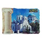 Sırbistan Temalı Sütun Magnet