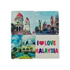 Malezya Temalı Dörtlü Taş Magnet