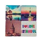 İstanbul Temalı Dörtlü Taş Magnet