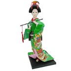 Japon Kimonolu Geyşa Bebek Kabuki Biblo 30 cm No.13