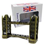Vintage Metal Londra Köprüsü Tower Bridge Antik Bronz 16 cm