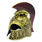 Metal Gold Leonidas Sparta Miğferi Biblo 10 cm