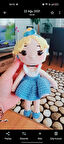 Amigurumi örme oyuncak bebek Elsa minik frozen