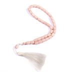 Kesme Kesim  10x8 mm Sıkma Kehribar Saray Püsküllü Tesbih