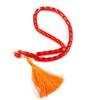 Kesme 10x8 mm Ateş Kehribar  Saray Püsküllü Tesbih