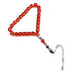 Fıçı Kesim 11x10 mm Nakkaş İmameli Efe Boy Sıkma Kehribar Tesbih