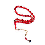 Beyzi Kesim 11x9 mm Özel Seri Ateş Kehribar  Tesbih