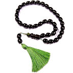 Kapsül Kesim 15x13 mm Koleksiyonluk Siyah Sıkma Kehribar Havşa Delim Sistem Püsküllü Tesbih