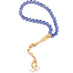 Küre Kesim 6x6 mm Özel Seri Tanzanit Gümüş Püsküllü Tesbih