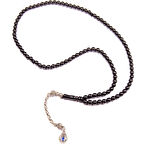 Küre Kesim 6x6 mm 99'luk Gürcü Oltu 42 Cm Alpaka Püsküllü Tesbih (Namaz Tesbihi)