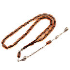 Kapsül Kesim 11x7 mm Ateş Kehribar Alpaka Püsküllü Tesbih 