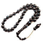 Firuze- Sedef İşlemeli Küre Kesim 9x9 mm Kuka Sistem Püsküllü Tesbih 