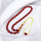 Özel Seri Saray Püsküllü 12x9 mm Kapsül Kesim Sıkma Kehribar Tesbih 