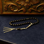 Gümüş İmame Gümüş Püskül Küre Kesim 8.5.x8.5 mm Doğal Dumanlı Kuvars Taşı Tesbih 