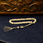 Gümüş İmame Gümüş Püskül Küre Kesim 8x8 mm Doğal Necef Taşı Tesbih 