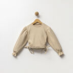 Kız Çocuk Taşlı Büzgülü Bluz