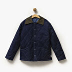 Erkek Çocuk Kadife Yaka Kapitone Mont