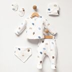 Desenli 5'li Yeni Doğan Set