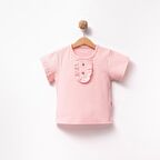 Kız Çocuk Kaşkorse Kumaş Kısa Kollu  Tişört