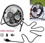Masaüstü Metal Siyah Usb Fan Masa Üstü Vantilatör Serinletici Mini Vantilatör Fan Mini Klima 14cm