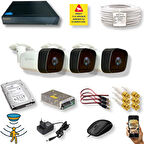 Qromax 5236 5 Megapiksel Full HD 1920x1080 Bullet - Dome Güvenlik Kamerası Seti 3'lü