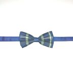 MORDİNO Lacivert Yeşil Ekoseli Papyon