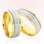 Sarı Beyaz Altın Alyans 8204