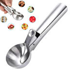 Paslanmaz Çelik Kurabiye Helva Dondurma Meze Servis Sunum Kaşığı Top Dondurma Kaşığı