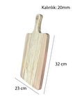 Urgancıoğlu %100 Doğal Gürgen Ağacı Ahşap Kesme ve Sunum Tahtası 32 x 23 cm, Bıçak Dostu, Dayanıklı ve Geniş Mutfak Aksesuarı