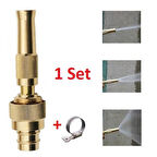 Yüksek Basınçlı Ayarlanabilir Bahçe Sulama Püskürtme Tabancası Hızlı Araba Yıkama Hortum Ucu Gold