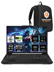 ASUS TUF Gaming F16 Core 5 210H 96GB 512GB SSD RTX4050/6GB 140W WUXGA 16" FDOS LP029 & PER4 ÇANTA