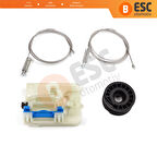 Fiat Egea Tipo MK2 356 357 2015-On 4/5 Kapı İçin Elektrikli Sağ Arka Kapı Cam Kriko Tamir Seti