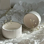 Dekoratif Çizgili Mum Kavanozu