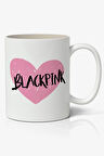 Black Pink Logolu Beyaz Anime Kupa Bardak Sevgiliye Arkadaşa Hediye