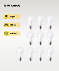 10W Ampul Gün Işığı 4000K  - 10 Adet