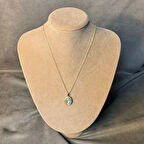 Uretti - Tuğba 9352 - Oval Taşlı Zincir Kolye