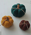 İpek Yıldızı® El Emeği Örgü Dekoratif Süs Kabak – Yeşil Sarı Kahve