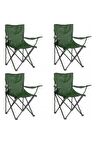 4 Adet Yeşil Rejisör Kamp Sandalyesi Piknik Sandalyesi Katlanır Sandalye Taşıma Çantalı