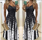 Kadın uprem Kumaş Dijital Baskılı Elbise