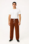 Erkek Fitilli Kadife Cepli Buggy Pantolon Oversize Rahat Kalıp  Kahverengi