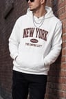 New York Baskılı Oversize Sweatshirt