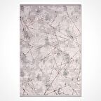 İpek Mekik Halı Filiya 11254 Krem Gri Modern Salon Halısı