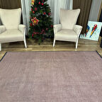 Hoom Rugs Kilim Pink Yıkanabilir Kaymaz Taban Düz Renk Halı