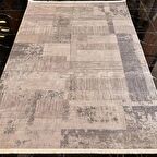Sanat Halı Mira 3571 Gri Krem Modern Salon Halısı