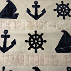 Hoom Rugs Kids Koyu Renk Gemici Desenli Çocuk Halısı