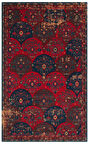 Hoom Rugs Cadis KDM 02 Red Multy Vintage El Emeği Yüksek Kara Tezgah Halısı