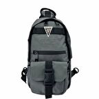 Ççs London 51606 Çapraz Sırt ve Göğüs Çantası Gri